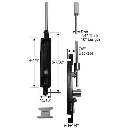 Strybuc Mortise Flush Bolt Alum 19-427